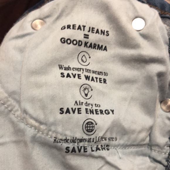 J. CREW | Vintage Straight Button Fly Raw Hem Denim Blue Jeans size 29 - Picture 14 of 14